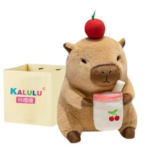 Плюшевая игрушка Fruit Milk Tea Capybara милая кукла плюшевая кукла 30см/40см высота Click