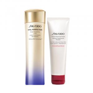 ZISHENGTANG Освежающий и тонизирующий тоник-пенка для умывания с листьями ивы набор для ухода за кожей увлажнение контроль жирности 150мл+125мл SHISEIDO