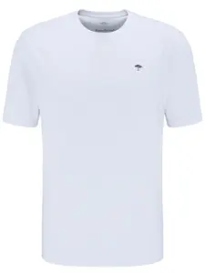 Футболка FYNCH-HATTON "FYNCH-HATTON Basic T-Shirt", однотонная, белый
