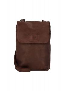 Сумка через плечо Submarine кожаная 15 см HAROLD'S, коричневый