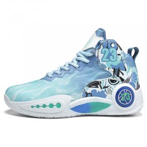 Баскетбольные кроссовки для детей и подростков с отскоком и дышащей подошвой средней высоты Kuding, белый