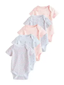 Next Комбинезон/боди в пастельно-розовом и белом цветах