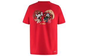 Футболка серии Badminton, мужская, вишнево-красная Lining, красный