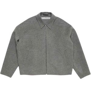 Acne Studios Шерстяная куртка на молнии, Gray