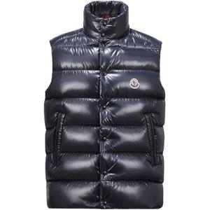 Жилет с высоким воротником и пуговицами Moncler, marine синий