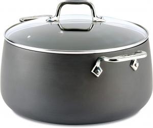 All-Clad кастрюля 7,6 л Hard Anodized Nonstick, безопасна для индукции, духовки и гриля до 500°F, крышка до 350°F, черная