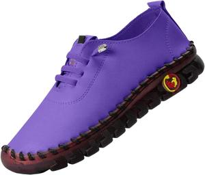 Generic Женские удобные дышащие кроссовки на плоской подошве, кожаные мокасины без шнуровки, ручной работы, мягкая обувь, сандалии