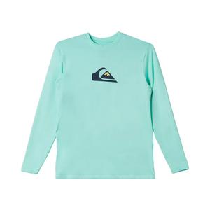 Детская футболка Quiksilver Solid Streak светло-бирюзового цвета с круглым вырезом, купальник ERK1920
