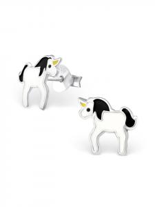 Bungsa Детские серьги-гвоздики черного цвета