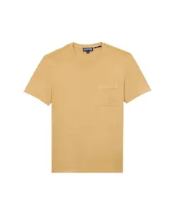 Однотонная мужская футболка из органического хлопка натуральных цветов. Vilebrequin, коричневый