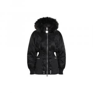 Diesel Куртки женские, черные, с капюшоном, средней плотности, другие