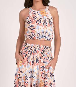 Топ-халтер в стиле калейдоскоп ELAN, Kaleidoscope