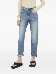 Джинсы прямого кроя с потертостями G-Star RAW, синий