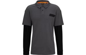 HUGO BOSS Мужская поло темно-серого цвета