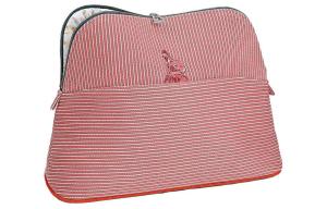 HERMES Косметичка Bolide Passe Passe из хлопкового холста красная