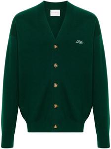 Drôle De Monsieur кардиган с вышитым логотипом, зеленый