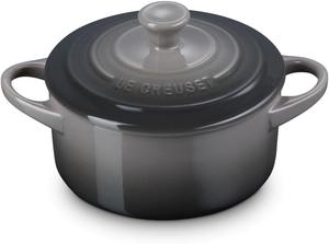 Мини-кастрюля Le Creuset, керамическая, круглая, 400 мл, цвет «устрица»