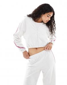 Укороченная толстовка с капюшоном на молнии, серый, для вылета из зала ожидания