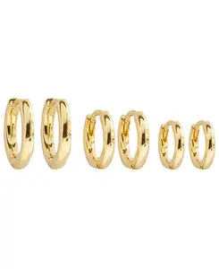 Комплект серег-колец Angel City Girls Crew, gold-plated