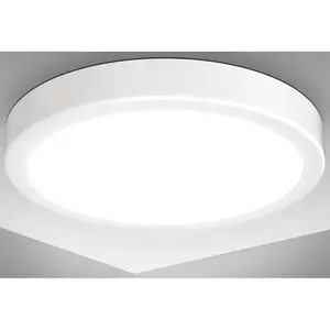 Потолочный светильник LED BK_DL1521 LED-потолочная лампа, Ø28 см, нейтральный белый свет, белый LED-модуль 1 шт. Нейтральный белый кухонный светильник, 8 Вт, 2000 люмен, 4000 К, светильник для гостиной B.K.Licht, белый