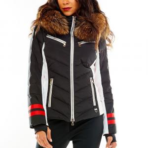 Пуховая лыжная куртка M. Miller Devon с натуральным мехом (женская), Black/Red/Natural