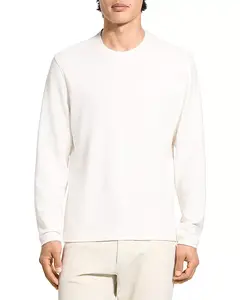 Футболка Delroy in studio t жаккард свободного кроя с длинным рукавом Theory, белый