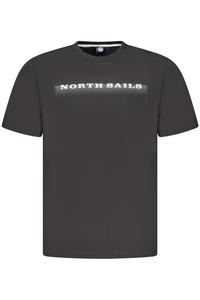 Мужская футболка North Sails хлопковая с фирменным принтом, черный