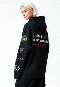 Толстовка Mira Paris BRUTAL TATTOO EMBROIDERY UNISEX ZIPPED , Black