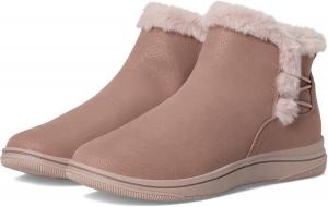 Женские ботинки Clarks Breeze с мехом до щиколотки, Mauve Combi
