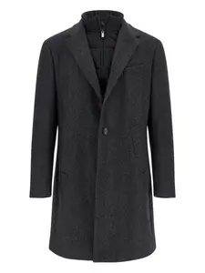 Шерстяное пальто со съемным жилетом Boggi Milano, серый