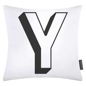 Наволочка на подушку Magma из хлопка с буквами белая 40х40 см, буква Y Magma - Heimtex