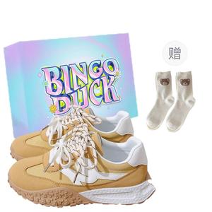 BINGO DUCK Женские легкие дышащие низкие кеды с амортизацией и эффектом увеличения роста, светло-серые, цвет Light Gray