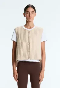 Тонкий стеганый нейлоновый жилет Oysho, Beige