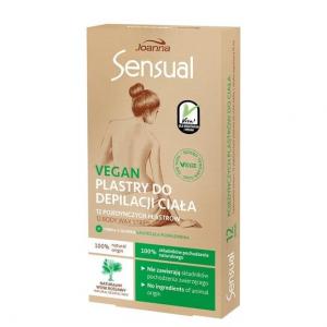 Полоски для депиляции тела Vegan - Натуральный растительный воск, 12 шт. Joanna, Sensual