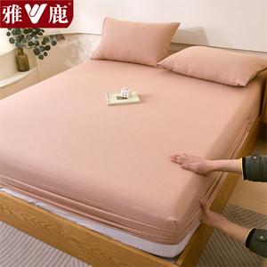 Yalu Простыня на резинке 120х200 см из чистого хлопка, цвет Kaki