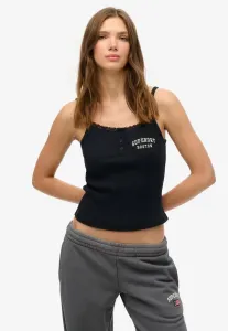 Спортивная майка с вышитыми пуговицами Superdry & Co, Eclipse Navy