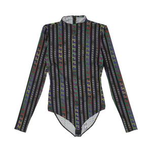 Боди Versace Printed Bodysuit, Multicolor/Black