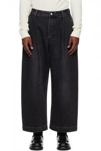 Studio Nicholson Черные джинсы Puch из денима