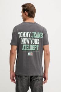 Хлопковая футболка Tommy Jeans, серый