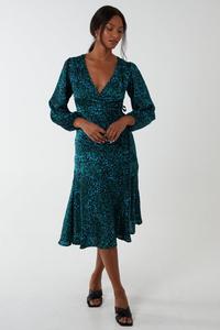 Платье миди с запахом спереди Blue Vanilla, зеленый