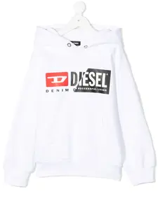 Худи с логотипом Diesel Kids, белый