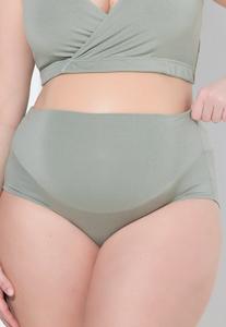 Брюки BELLIEVA MIT BREITEM BÜNDCHEN Ulla Popken, зеленый