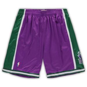 Мужские фиолетовые шорты Mitchell & Ness Milwaukee Bucks Big & Tall Hardwood Classics Team Swingman