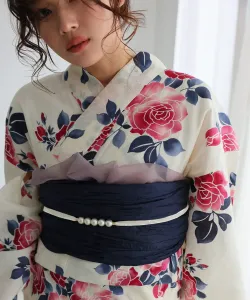 Пояс оби с жемчужной отделкой