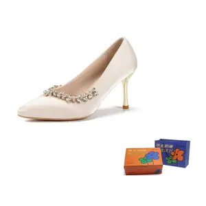 WOXXXN Тонкие каблуки женские на шпильке - шампань 8 см, цвет Champagne 8CM