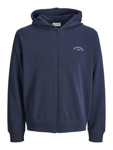 JACK & JONES Junior Толстовка с капюшоном JJCOLLEGE LOGO SWEAT ZIP HOOD JNR темно-синего цвета, модель Blazer
