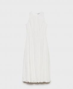 Женское длинное платье с эффектом воздушного шара MANGO, White