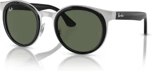 Солнцезащитные очки Ray-Ban RB3710 Bonnie Round, Black on Silver/Dark Green