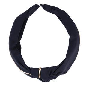 APTEL, Широкая лента для волос с узлом, типа тюрбана, темно-синий Bq47e