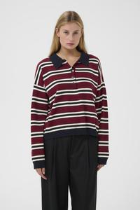 Топ Gestuz Long sleeved top, Cabernet/Skycaptain/Egret/Dark Red